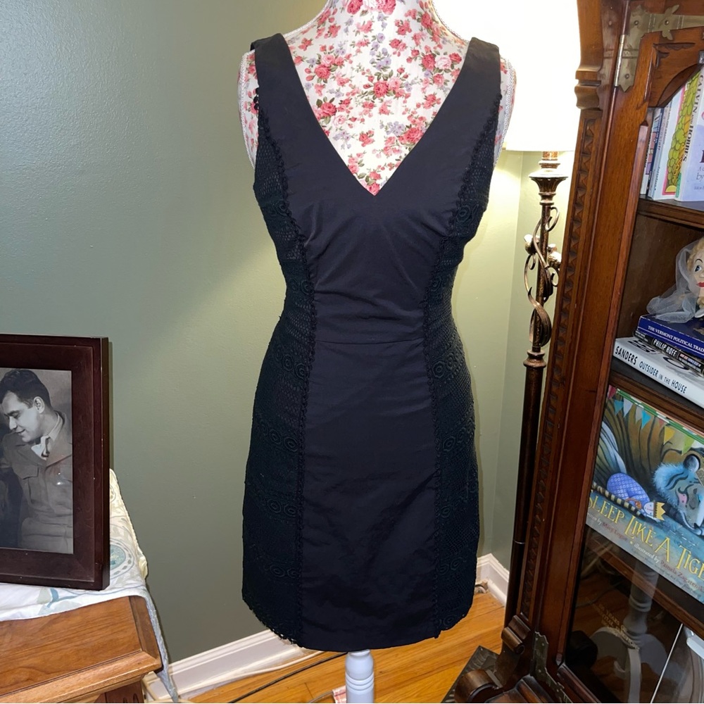 Frock! By Tracy Reese black plunge neck dress